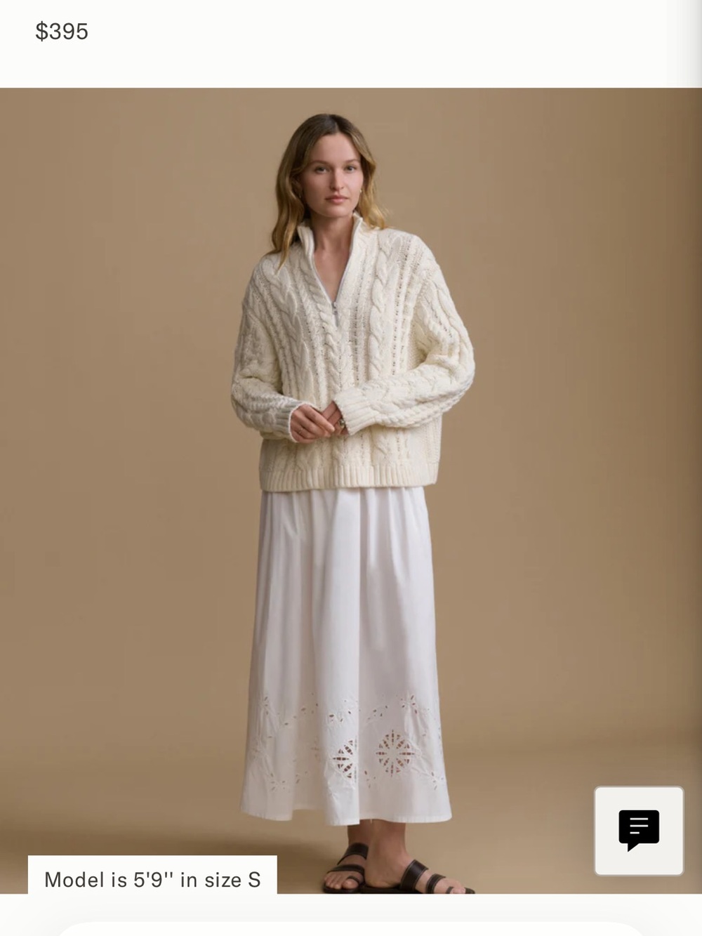 Jenni kayne cableknit quarter zip